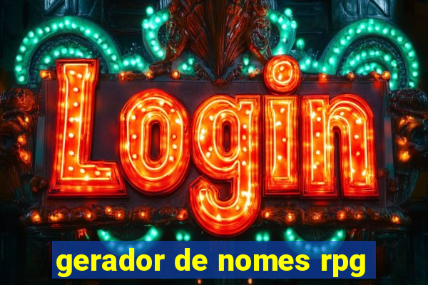 gerador de nomes rpg